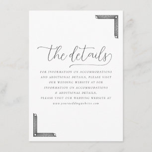 Elegant Black Minimalist Calligraphy Enclosure Card