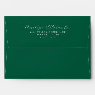 Elegant Black Minimalist Calligraphy Envelope