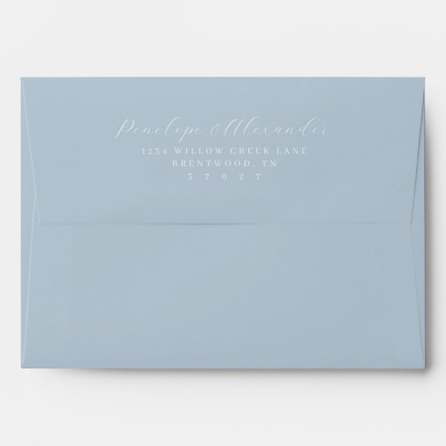 Elegant Black Minimalist Calligraphy Envelope (Back (Top Flap))