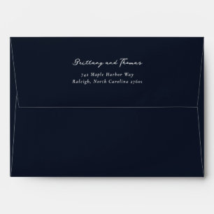 Elegant Black Minimalist Calligraphy Envelope