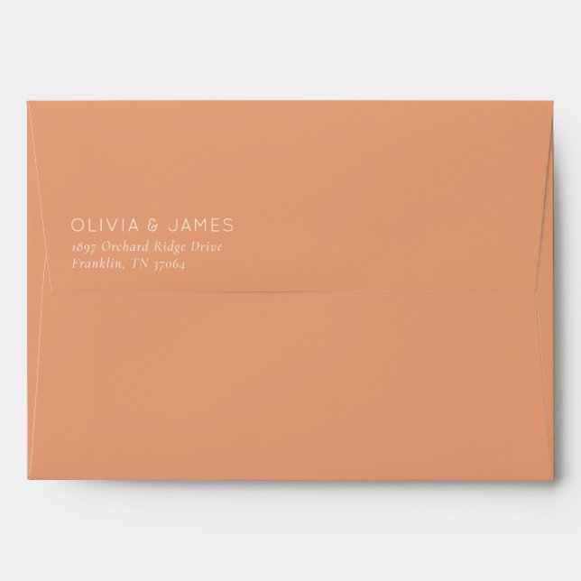 Elegant Black Minimalist Calligraphy Envelope (Back (Top Flap))