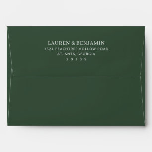Elegant Black Minimalist Calligraphy Envelope