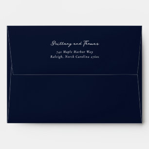 Elegant Black Minimalist Calligraphy Envelope