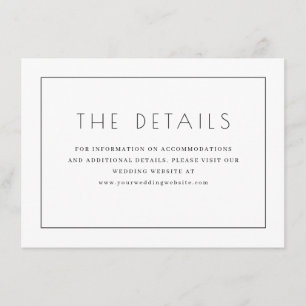 Elegant Black Minimalist Details Enclosure Card