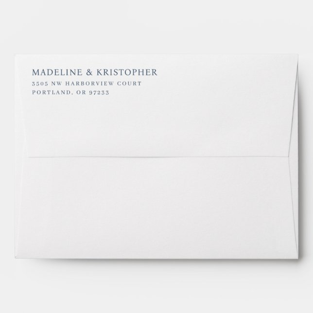 Elegant Black Minimalist Envelope (Back (Top Flap))