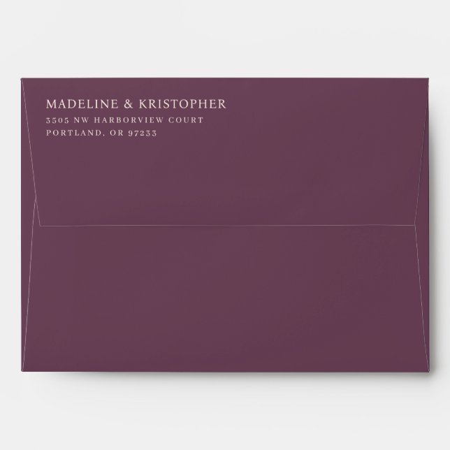 Elegant Black Minimalist Envelope (Back (Top Flap))