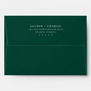 Elegant Black Minimalist Invitation Envelope