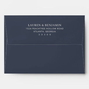 Elegant Black Minimalist Invitation Envelope