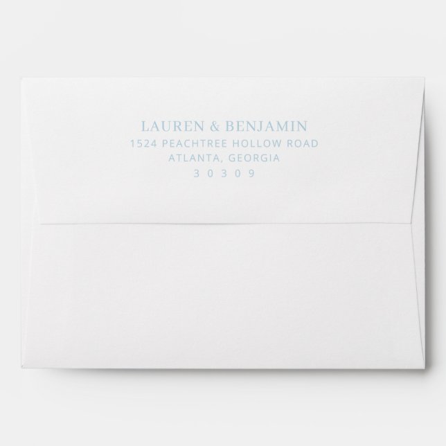 Elegant Black Minimalist Invitations Envelope (Back (Top Flap))
