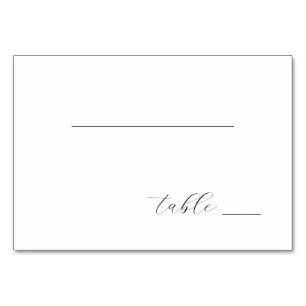 Elegant Black Minimalist Line Table Number