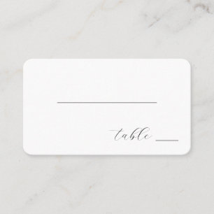 Elegant Black Minimalist Lines Place Card