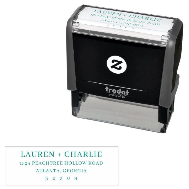 Elegant Black Minimalist Self-inking Stamp (In Situ)