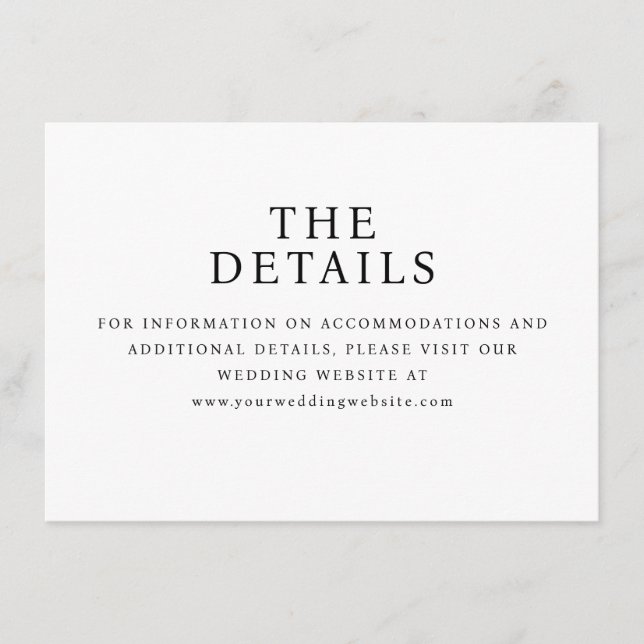 Elegant Black Minimalist Serif Enclosure Card (Front)