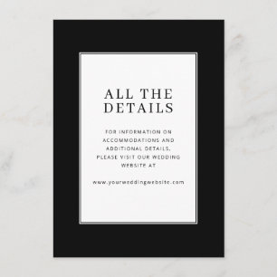 Elegant Black Minimalist Typographic Enclosure Card
