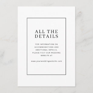 Elegant Black Minimalist Typographic Enclosure Card