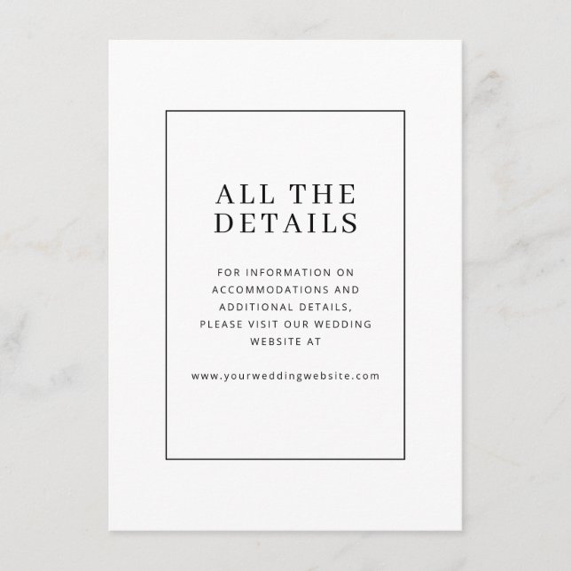 Elegant Black Minimalist Typographic Enclosure Card (Front)