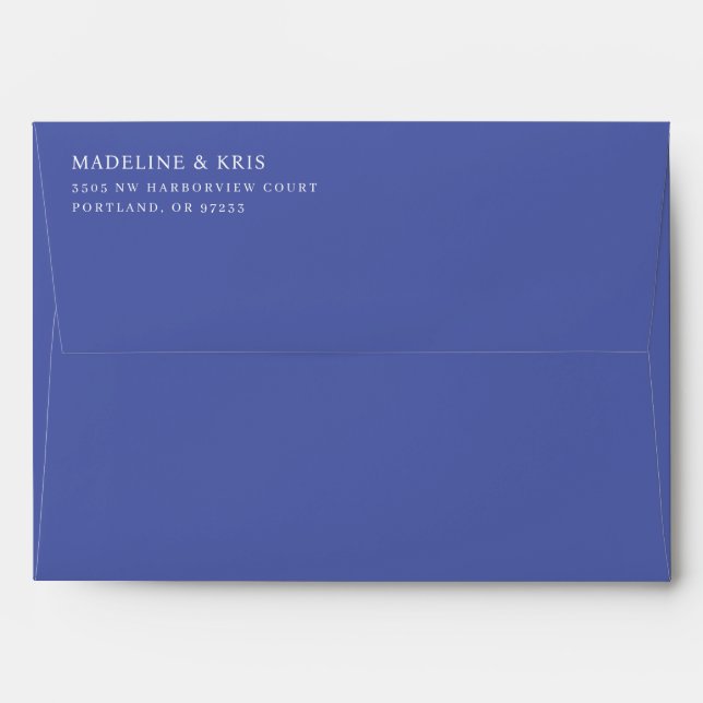 Elegant Black Minimalist Typographic Envelope (Back (Top Flap))