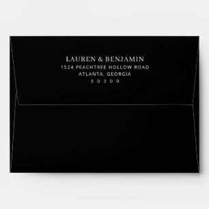 Elegant Black Minimalist Typographic Envelope