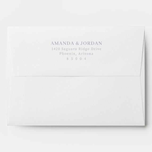 Elegant Black Minimalist Typographic Envelope (Back (Top Flap))