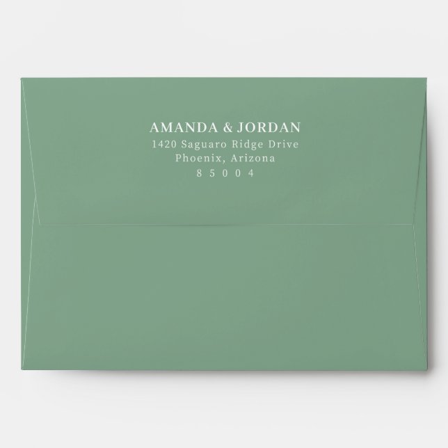 Elegant Black Minimalist Typographic Envelope (Back (Top Flap))