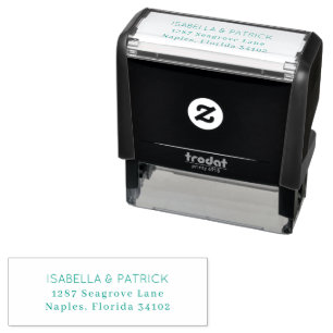 Elegant Black Minimalist Typographic Self-inking Stamp