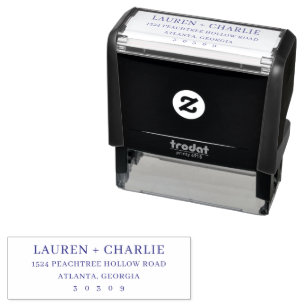 Elegant Black Minimalist Typographic Self-inking Stamp