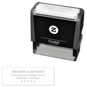 Elegant Black Minimalist Typographic Self-inking Stamp