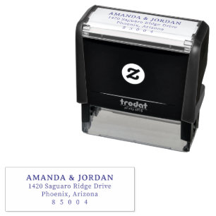 Elegant Black Minimalist Typographic Self-inking Stamp