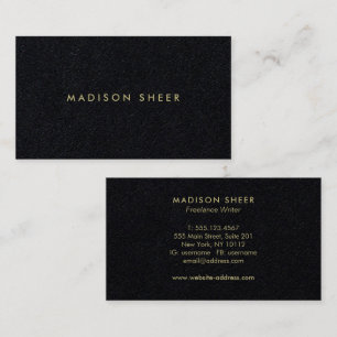 Elegant Black Modern Luxury Business Card