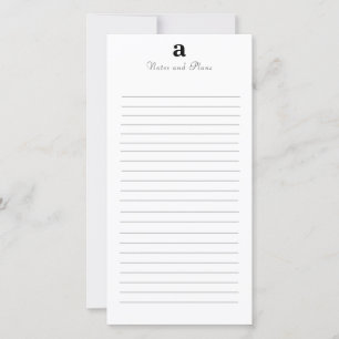 Elegant Black Monogrammed Thank You Card