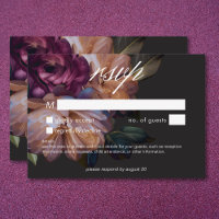 Elegant Black Moody Floral Wedding No Dinner