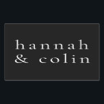 Elegant Black Names  Rectangular Sticker<br><div class="desc">Elements: watercolor floral elements, roses, other flowers, greenery, feathers, rich dark tones. Contemporary serif fonts with script accents Colours: black, burgundy, pink, blush, mauve, tan, ecru, lavender, purple, plum, dusty blue, green. Themes: modern, dark, elegant, moody, floral, botanical, garden, winter, contemporary, lush, sophisticated. Collection: Elegant Dark Floral Cascade Black Burgundy...</div>