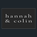 Elegant Black Names  Rectangular Sticker<br><div class="desc">Elements: watercolor floral elements, roses, other flowers, greenery, feathers, rich dark tones. Contemporary serif fonts with script accents Colours: black, burgundy, pink, blush, mauve, tan, ecru, lavender, purple, plum, dusty blue, green. Themes: modern, dark, elegant, moody, floral, botanical, garden, winter, contemporary, lush, sophisticated. Collection: Elegant Dark Floral Cascade Black Burgundy...</div>