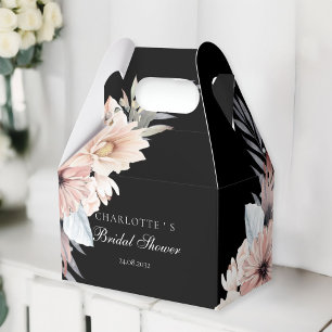 Elegant Black & Pastel Boho Bridal Shower Favour Box