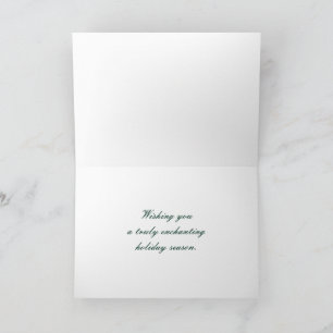 Elegant Black Pegasus Vintage-Style Holiday Card