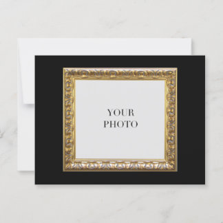Elegant Black Personal Photo Frame Postcard