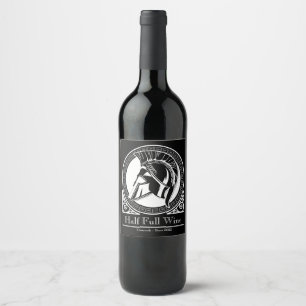 Elegant Black Personalised Family Wine Bottle  Label
