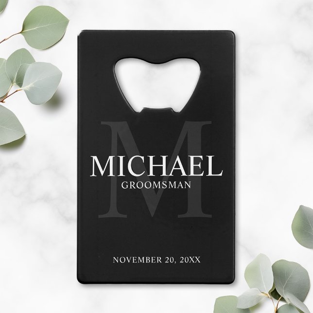 Elegant Black Personalised Groomsmen (Creator Uploaded)