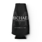 Elegant Black Personalised Groomsmen