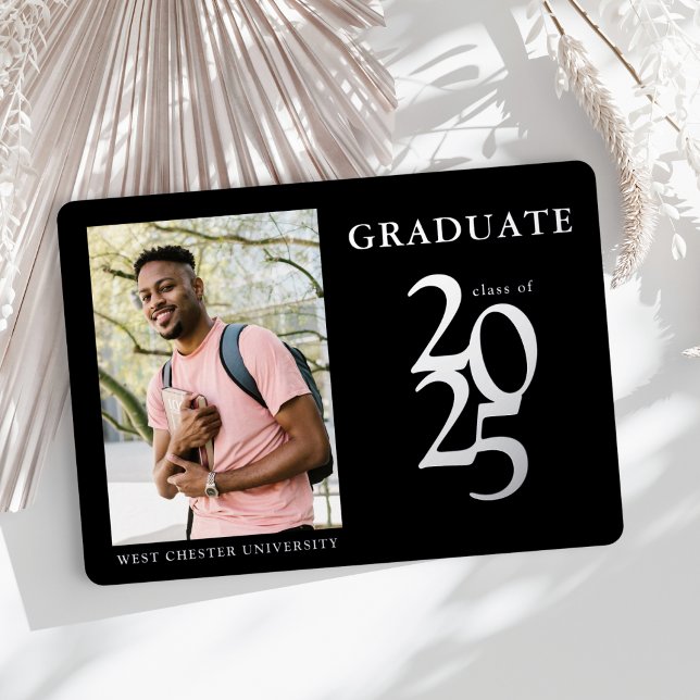 Elegant Black Photo 2025 Graduation Party (Creator Uploaded)