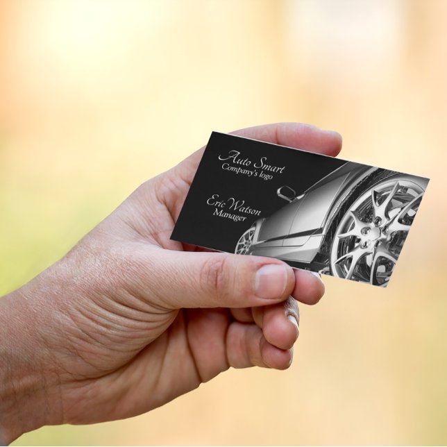 Elegant Black Professional Automobile Business Card (Creator Uploaded)