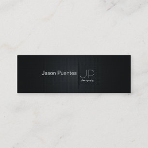 Elegant Black Professional Photography Mini Business Card