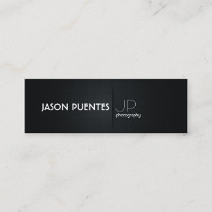 Elegant Black Professional Photography Mini Business Card