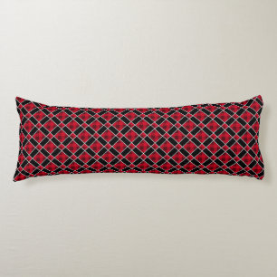 Elegant black & red diamond pattern body cushion
