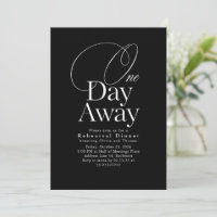 Elegant Black Rehearsal Dinner One Day Away