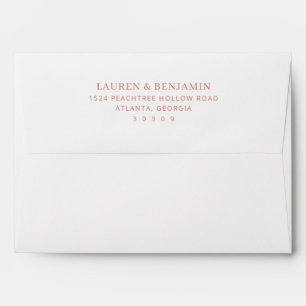 Elegant Black Rose Gold Typographic Envelope