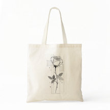 Elegant Black Rose Tote Bag – Stylish Gift for Wom