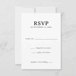 Elegant Black RSVP Card
