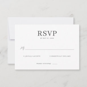 Elegant Black RSVP Card