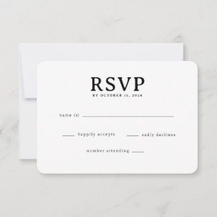 Elegant Black RSVP Card